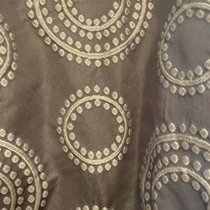 Threshold gray and white embroidered curtains